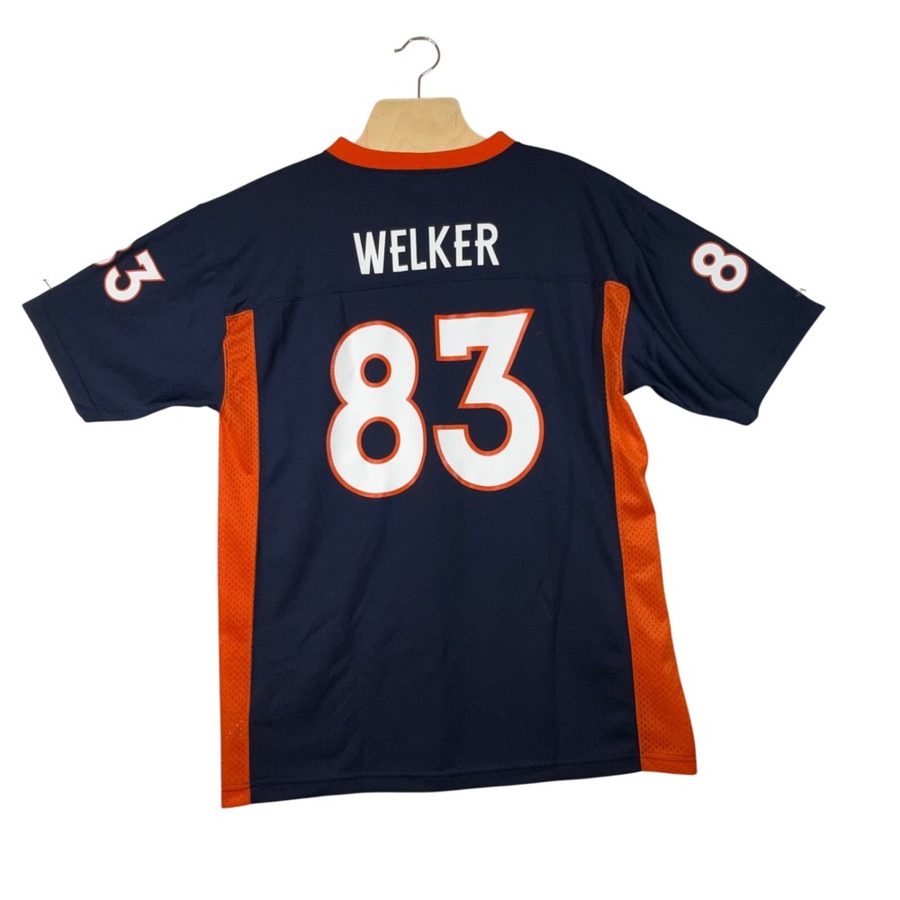 Youth XL NFL Denver Broncos Orange Blue 83 Welker Football Jersey